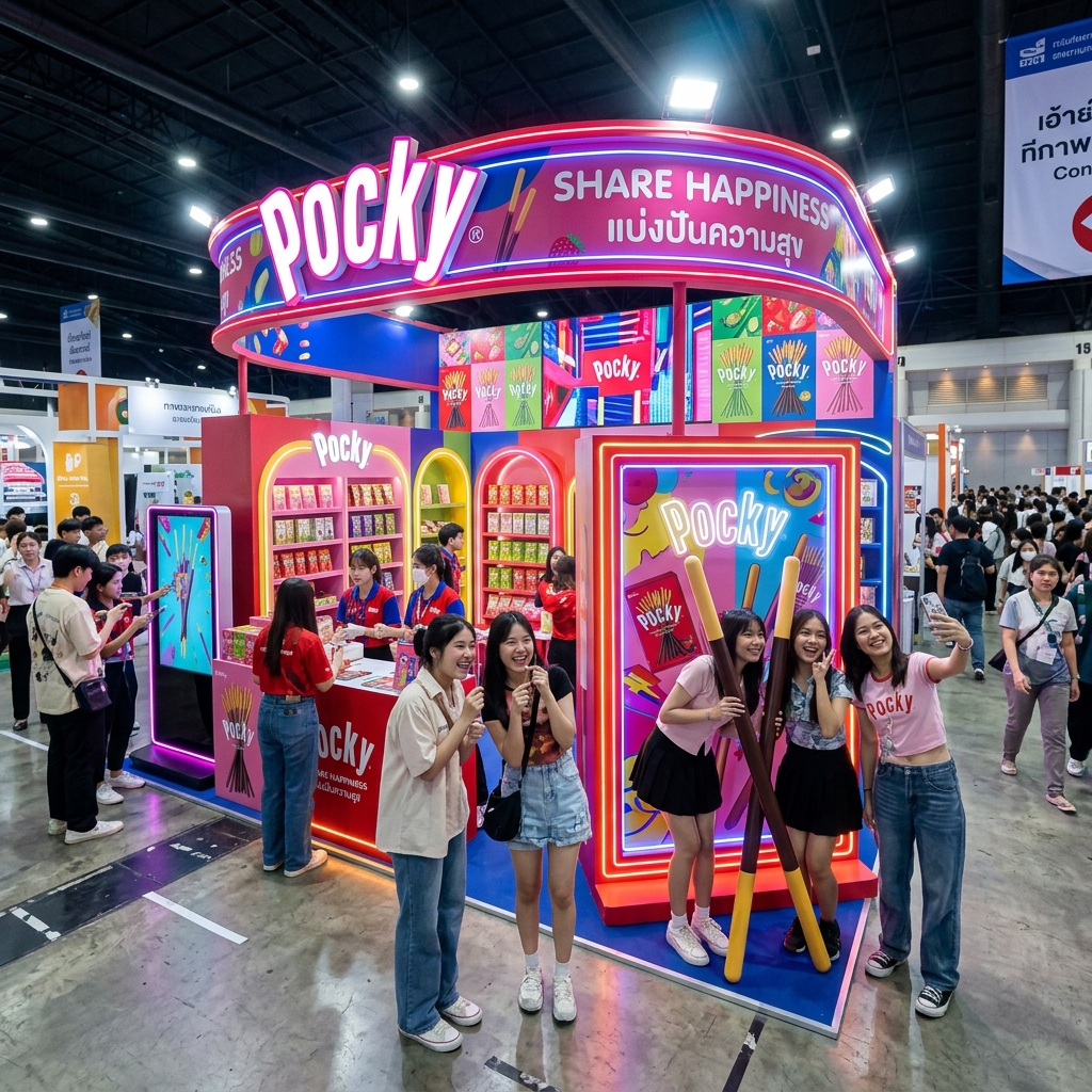 Pocky Connect with a Smile — Event booth experience designed for Gen Z engagement